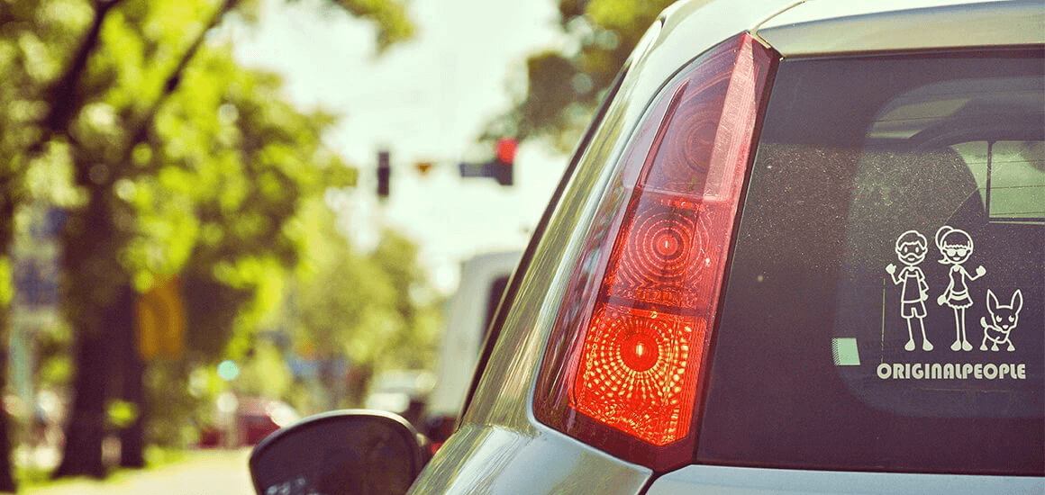 Sticker personalizzati di famiglia per auto